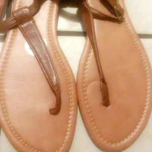 brown leather sandals